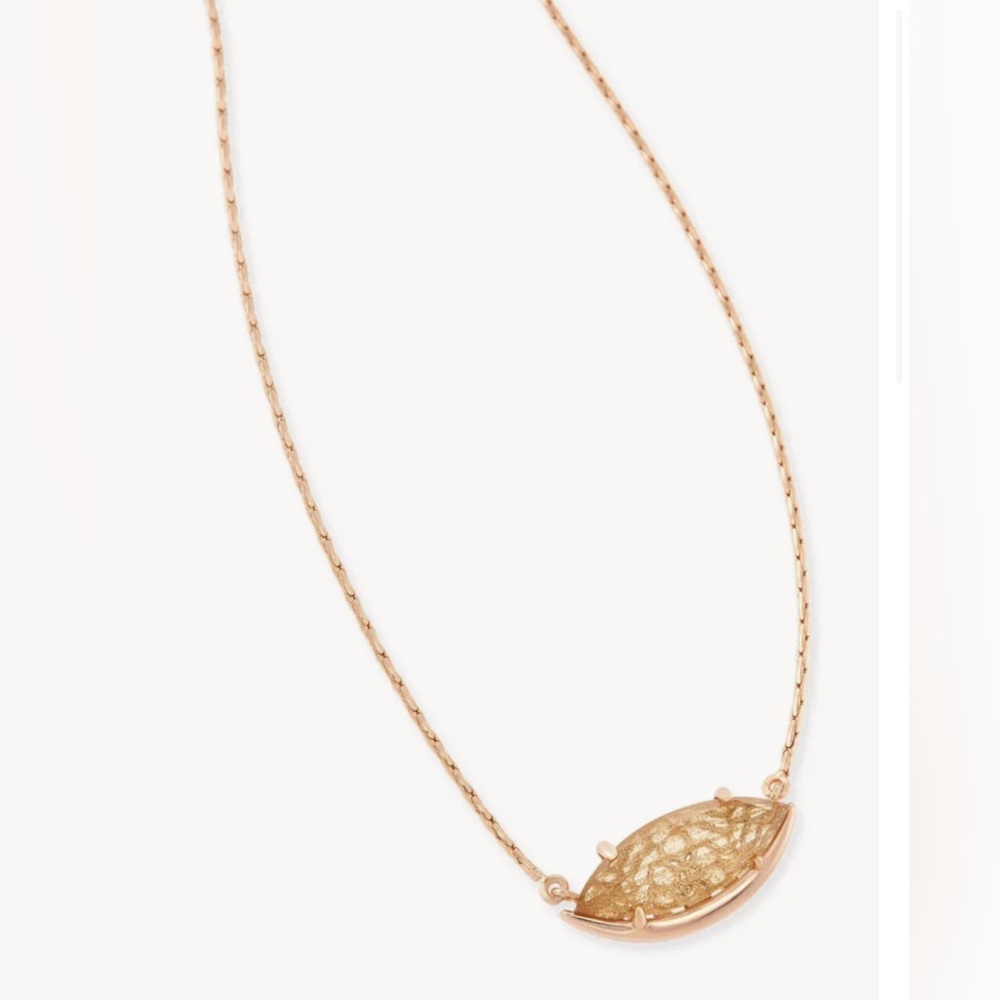 Kendra Scott- MEGHAN NECKLACE GOLD CRCKL BROWN